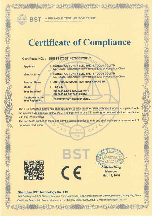 CE Certificate CE Certificate